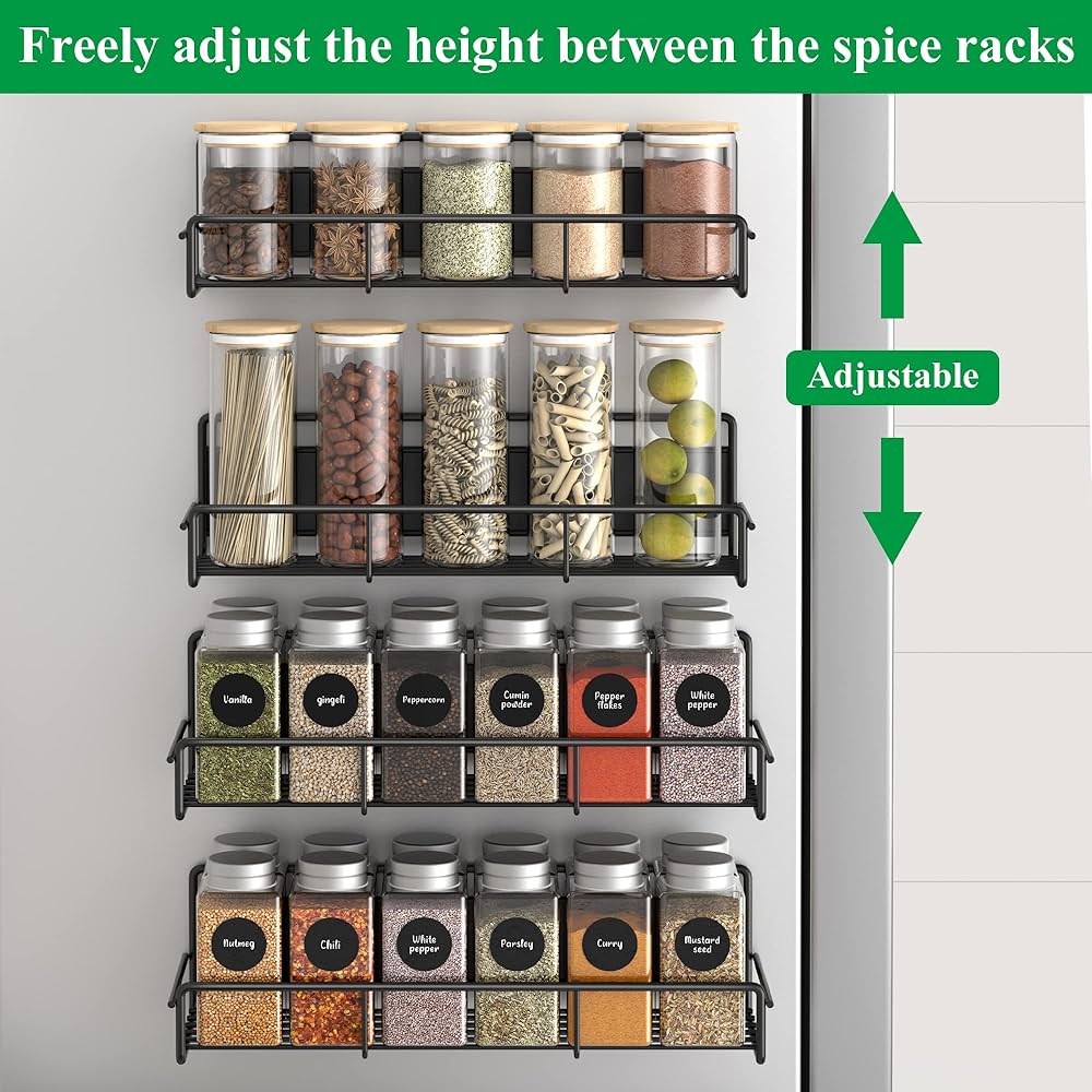 Amazon｜HuggieGems マグネットスパイスラックオーガナイザー 4